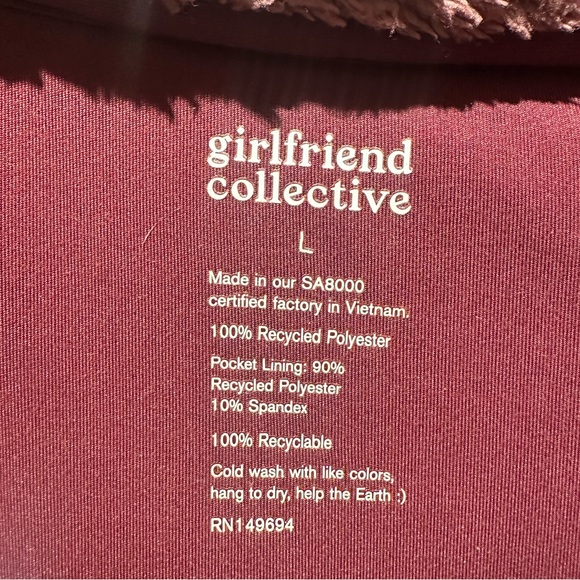 Girlfriend Collective Recycled Half Zip Fleece in Plume - Picture 7 of 8